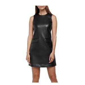 Express Women’s Faux Leather Mini Shift Dress - Size M - Black - NWT!!!
